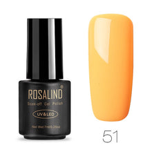 Load image into Gallery viewer, ROSALIND Nail Polish 7ML 58 Color Series Gel Nail Polish Nail Art UV LED Soak-off Gel Lacquer Vernis Semi Permanent Gel Varnish