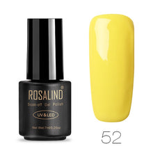 Load image into Gallery viewer, ROSALIND Nail Polish 7ML 58 Color Series Gel Nail Polish Nail Art UV LED Soak-off Gel Lacquer Vernis Semi Permanent Gel Varnish