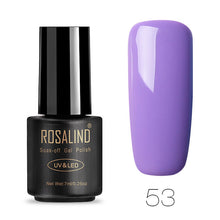 Load image into Gallery viewer, ROSALIND Nail Polish 7ML 58 Color Series Gel Nail Polish Nail Art UV LED Soak-off Gel Lacquer Vernis Semi Permanent Gel Varnish