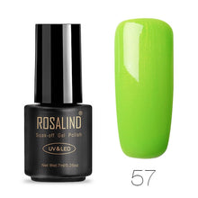 Load image into Gallery viewer, ROSALIND Nail Polish 7ML 58 Color Series Gel Nail Polish Nail Art UV LED Soak-off Gel Lacquer Vernis Semi Permanent Gel Varnish