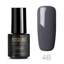 Load image into Gallery viewer, ROSALIND Nail Polish 7ML 58 Color Series Gel Nail Polish Nail Art UV LED Soak-off Gel Lacquer Vernis Semi Permanent Gel Varnish