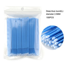 Load image into Gallery viewer, 100Pcs/bag Disposable MicroBrush Eyelashes Extension Individual Lash Removing Swab Micro Brush For Eyelash Extension Tools