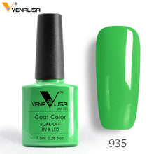 Load image into Gallery viewer, 7.5ml VENALISA Nail Gel Polish High Quality Nail Art Salon 60 Colors Soak off UV LED Nail Gel Varnish Camouflage Color Lacquer