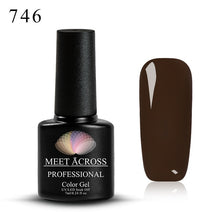 Load image into Gallery viewer, MEET ACROSS 7ml Pure Colors Gel Varnish Semi Permanant UV Long Lasting For Nail Art Gel Nail Polish Need LED Lamp Gel Lacquer