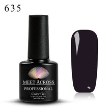 Load image into Gallery viewer, Meet Across UV LED DIY Nail Polish Gel Soak Off Pure Color Varnish Lacquer Vernis Semi Permanent Manicure Nail Art Gel Polish
