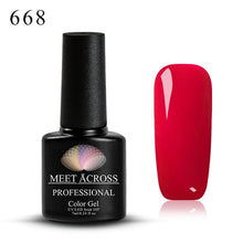 Load image into Gallery viewer, Meet Across UV LED DIY Nail Polish Gel Soak Off Pure Color Varnish Lacquer Vernis Semi Permanent Manicure Nail Art Gel Polish