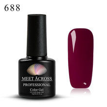 Load image into Gallery viewer, Meet Across UV LED DIY Nail Polish Gel Soak Off Pure Color Varnish Lacquer Vernis Semi Permanent Manicure Nail Art Gel Polish