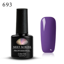 Load image into Gallery viewer, Meet Across UV LED DIY Nail Polish Gel Soak Off Pure Color Varnish Lacquer Vernis Semi Permanent Manicure Nail Art Gel Polish