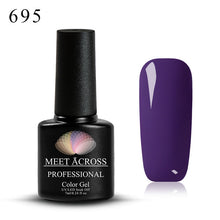 Load image into Gallery viewer, Meet Across UV LED DIY Nail Polish Gel Soak Off Pure Color Varnish Lacquer Vernis Semi Permanent Manicure Nail Art Gel Polish