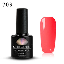 Load image into Gallery viewer, Meet Across UV LED DIY Nail Polish Gel Soak Off Pure Color Varnish Lacquer Vernis Semi Permanent Manicure Nail Art Gel Polish