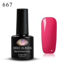 Load image into Gallery viewer, Meet Across UV LED DIY Nail Polish Gel Soak Off Pure Color Varnish Lacquer Vernis Semi Permanent Manicure Nail Art Gel Polish