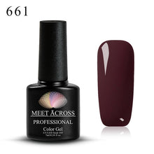 Load image into Gallery viewer, Meet Across UV LED DIY Nail Polish Gel Soak Off Pure Color Varnish Lacquer Vernis Semi Permanent Manicure Nail Art Gel Polish