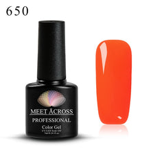 Load image into Gallery viewer, Meet Across UV LED DIY Nail Polish Gel Soak Off Pure Color Varnish Lacquer Vernis Semi Permanent Manicure Nail Art Gel Polish