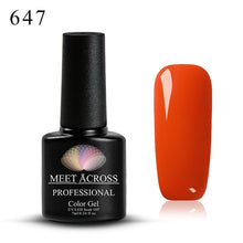 Load image into Gallery viewer, Meet Across UV LED DIY Nail Polish Gel Soak Off Pure Color Varnish Lacquer Vernis Semi Permanent Manicure Nail Art Gel Polish