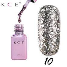 Load image into Gallery viewer, KCE 6ml Bling Gel Nail Polish Glitter Sequins UV Gel Soak Off Sequins Nail Art Lacquer Polish Manicure