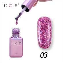 Load image into Gallery viewer, KCE 6ml Bling Gel Nail Polish Glitter Sequins UV Gel Soak Off Sequins Nail Art Lacquer Polish Manicure