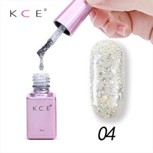 Load image into Gallery viewer, KCE 6ml Bling Gel Nail Polish Glitter Sequins UV Gel Soak Off Sequins Nail Art Lacquer Polish Manicure