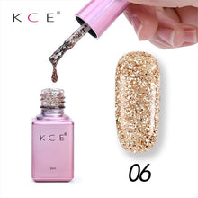 Load image into Gallery viewer, KCE 6ml Bling Gel Nail Polish Glitter Sequins UV Gel Soak Off Sequins Nail Art Lacquer Polish Manicure