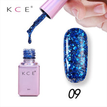 Load image into Gallery viewer, KCE 6ml Bling Gel Nail Polish Glitter Sequins UV Gel Soak Off Sequins Nail Art Lacquer Polish Manicure