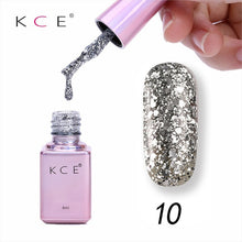 Load image into Gallery viewer, KCE 6ml Bling Gel Nail Polish Glitter Sequins UV Gel Soak Off Sequins Nail Art Lacquer Polish Manicure