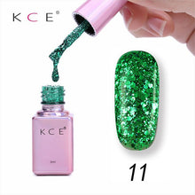 Load image into Gallery viewer, KCE 6ml Bling Gel Nail Polish Glitter Sequins UV Gel Soak Off Sequins Nail Art Lacquer Polish Manicure