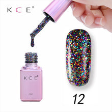 Load image into Gallery viewer, KCE 6ml Bling Gel Nail Polish Glitter Sequins UV Gel Soak Off Sequins Nail Art Lacquer Polish Manicure