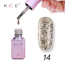 Load image into Gallery viewer, KCE 6ml Bling Gel Nail Polish Glitter Sequins UV Gel Soak Off Sequins Nail Art Lacquer Polish Manicure