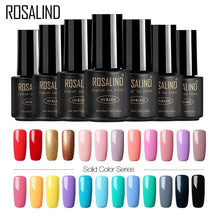 Load image into Gallery viewer, ROSALIND Nail Polish 7ML 58 Color Series Gel Nail Polish Nail Art UV LED Soak-off Gel Lacquer Vernis Semi Permanent Gel Varnish
