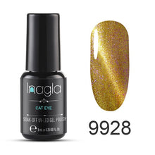 Load image into Gallery viewer, Inagla 3D Magnetic Nail Polish 8ml Cat Eye Nail Varnish Magnet Nail Lacquer Base Coat Top Coat Needed