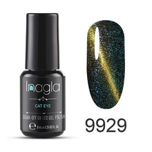 Load image into Gallery viewer, Inagla 3D Magnetic Nail Polish 8ml Cat Eye Nail Varnish Magnet Nail Lacquer Base Coat Top Coat Needed
