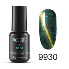 Load image into Gallery viewer, Inagla 3D Magnetic Nail Polish 8ml Cat Eye Nail Varnish Magnet Nail Lacquer Base Coat Top Coat Needed