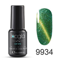 Load image into Gallery viewer, Inagla 3D Magnetic Nail Polish 8ml Cat Eye Nail Varnish Magnet Nail Lacquer Base Coat Top Coat Needed