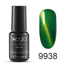 Load image into Gallery viewer, Inagla 3D Magnetic Nail Polish 8ml Cat Eye Nail Varnish Magnet Nail Lacquer Base Coat Top Coat Needed