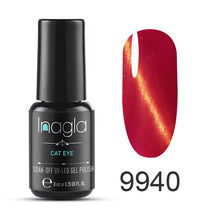 Load image into Gallery viewer, Inagla 3D Magnetic Nail Polish 8ml Cat Eye Nail Varnish Magnet Nail Lacquer Base Coat Top Coat Needed