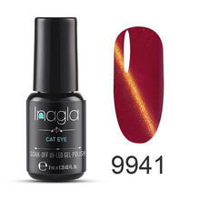 Load image into Gallery viewer, Inagla 3D Magnetic Nail Polish 8ml Cat Eye Nail Varnish Magnet Nail Lacquer Base Coat Top Coat Needed