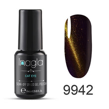 Load image into Gallery viewer, Inagla 3D Magnetic Nail Polish 8ml Cat Eye Nail Varnish Magnet Nail Lacquer Base Coat Top Coat Needed