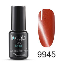 Load image into Gallery viewer, Inagla 3D Magnetic Nail Polish 8ml Cat Eye Nail Varnish Magnet Nail Lacquer Base Coat Top Coat Needed