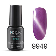 Load image into Gallery viewer, Inagla 3D Magnetic Nail Polish 8ml Cat Eye Nail Varnish Magnet Nail Lacquer Base Coat Top Coat Needed