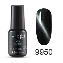 Load image into Gallery viewer, Inagla 3D Magnetic Nail Polish 8ml Cat Eye Nail Varnish Magnet Nail Lacquer Base Coat Top Coat Needed