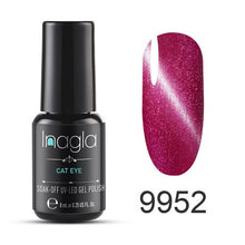 Load image into Gallery viewer, Inagla 3D Magnetic Nail Polish 8ml Cat Eye Nail Varnish Magnet Nail Lacquer Base Coat Top Coat Needed
