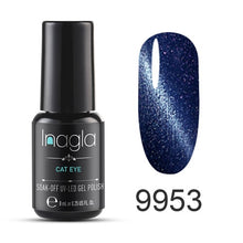 Load image into Gallery viewer, Inagla 3D Magnetic Nail Polish 8ml Cat Eye Nail Varnish Magnet Nail Lacquer Base Coat Top Coat Needed