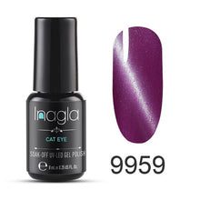 Load image into Gallery viewer, Inagla 3D Magnetic Nail Polish 8ml Cat Eye Nail Varnish Magnet Nail Lacquer Base Coat Top Coat Needed