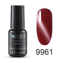 Load image into Gallery viewer, Inagla 3D Magnetic Nail Polish 8ml Cat Eye Nail Varnish Magnet Nail Lacquer Base Coat Top Coat Needed