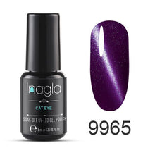 Load image into Gallery viewer, Inagla 3D Magnetic Nail Polish 8ml Cat Eye Nail Varnish Magnet Nail Lacquer Base Coat Top Coat Needed