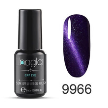Load image into Gallery viewer, Inagla 3D Magnetic Nail Polish 8ml Cat Eye Nail Varnish Magnet Nail Lacquer Base Coat Top Coat Needed