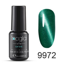 Load image into Gallery viewer, Inagla 3D Magnetic Nail Polish 8ml Cat Eye Nail Varnish Magnet Nail Lacquer Base Coat Top Coat Needed