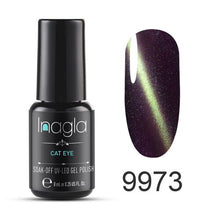 Load image into Gallery viewer, Inagla 3D Magnetic Nail Polish 8ml Cat Eye Nail Varnish Magnet Nail Lacquer Base Coat Top Coat Needed