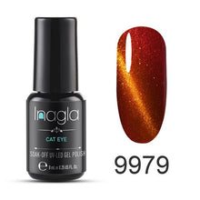 Load image into Gallery viewer, Inagla 3D Magnetic Nail Polish 8ml Cat Eye Nail Varnish Magnet Nail Lacquer Base Coat Top Coat Needed