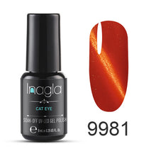 Load image into Gallery viewer, Inagla 3D Magnetic Nail Polish 8ml Cat Eye Nail Varnish Magnet Nail Lacquer Base Coat Top Coat Needed