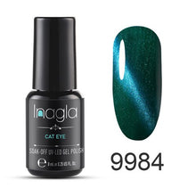 Load image into Gallery viewer, Inagla 3D Magnetic Nail Polish 8ml Cat Eye Nail Varnish Magnet Nail Lacquer Base Coat Top Coat Needed